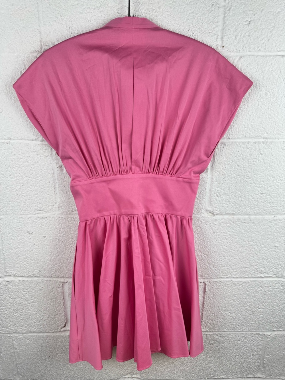 ALEXIS Bree Gathered Poplin Belted Mini Dress Pink XS - Picture 10 of 10